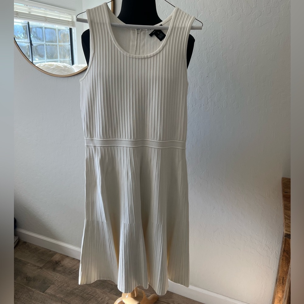WHITE DRESS PINK TARTAN